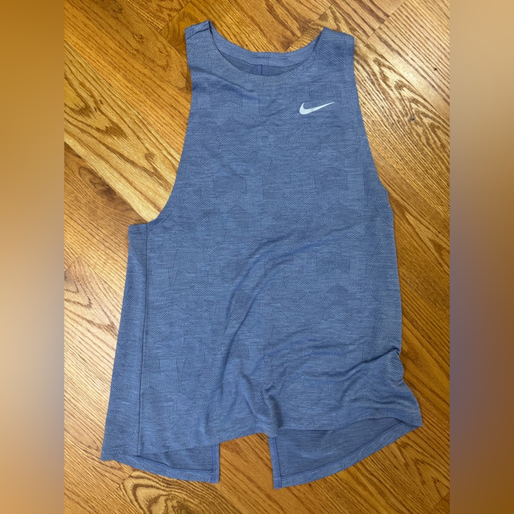 Nike Blue Geometric Tank Top